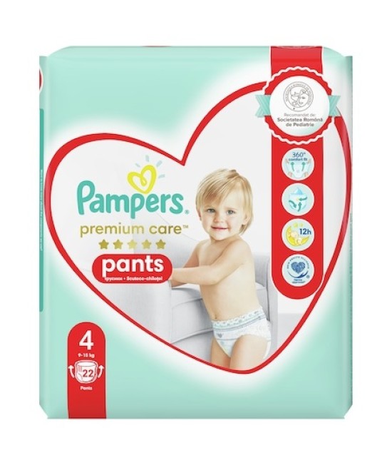 Pampers Premium Care Nr.4 Pants(Chilot) 8-14 kg, 22 bucati