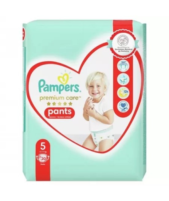 Pampers Premium Care Nr.5 Pants(Chilot) 12-17 kg, 20 bucati