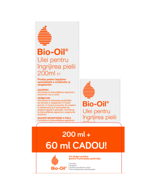 bio oil 200 ml 60 ml cadou sensiblu