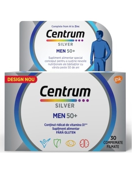 Centrum Silver 50+ pentru barbati, 30 comprimate Centrum Silver 50+ pentru barbati, 30 comprimate