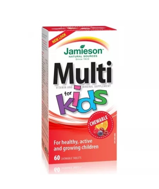 Jamieson Multi Kids cu fier, 60 comprimate masticabile