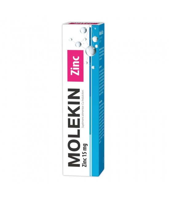 Zdrovit Molekin Zinc 15 mg, 20 comprimate efervescente