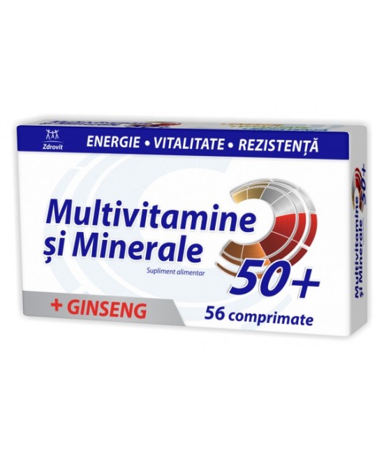 Zdrovit Multivitamine si Minerale 50+, 56 comprimate