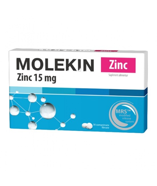 Zdrovit Molekin Zinc 15 mg, 30 comprimate