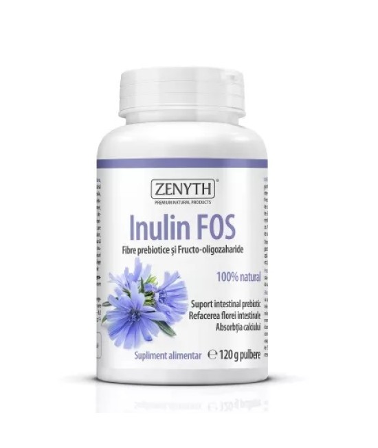 Inulin FOS pulbere, 120 g, Zenyth
