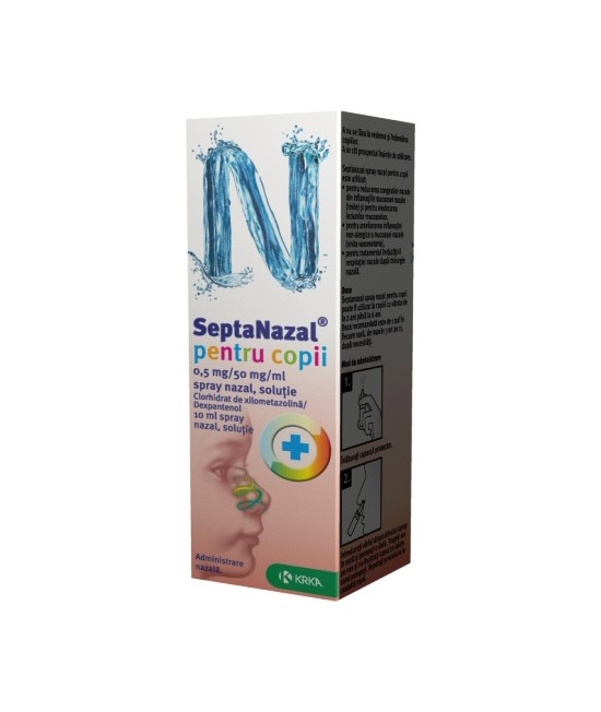 SeptaNazal pentru copii, 0.5 mg/50 mg/ml, 10 ml